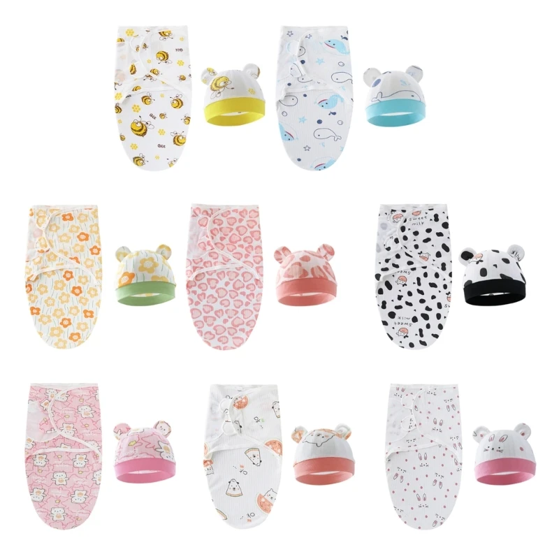 Newborn Swaddle Blanket & Hat for Baby Boys Girl 0-6M Breathable Infant Sleep Sack High Absorbent Cotton Wrap Blanket
Newborn Swaddle Blanket & Hat for Baby Boys Girl 0-6M Breathable Infant Sleep Sack High Absorbent Cotton Wrap Blanket