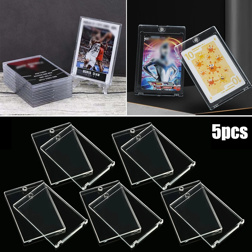 5pc 35pt Magnetic Trading Card Holder Case Magnetic Display Holders Storage Box Protection Box Acrylic Transparent Collection
5pc 35pt Magnetic Trading Card Holder Case Magnetic Display Holders Storage Box Protection Box Acrylic Transparent Collection