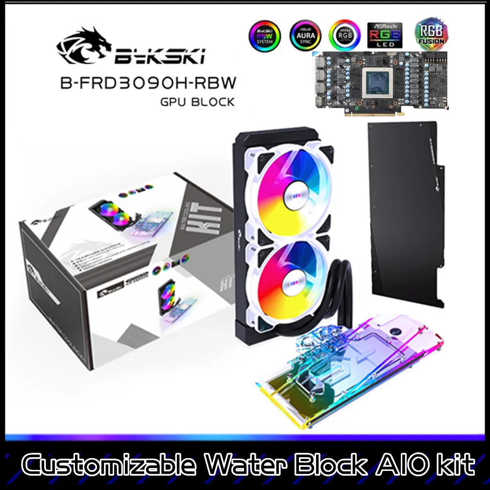 Bykski AIO GPU Water Cooling Kit RGB For NVIDIA RTX 3080 3090 AIC Reference Graphics Card VGA Liquild Cooler 5V, B-FRD3090H-RBW
Bykski AIO GPU Water Cooling Kit RGB For NVIDIA RTX 3080 3090 AIC Reference Graphics Card VGA Liquild Cooler 5V, B-FRD3090H-RBW