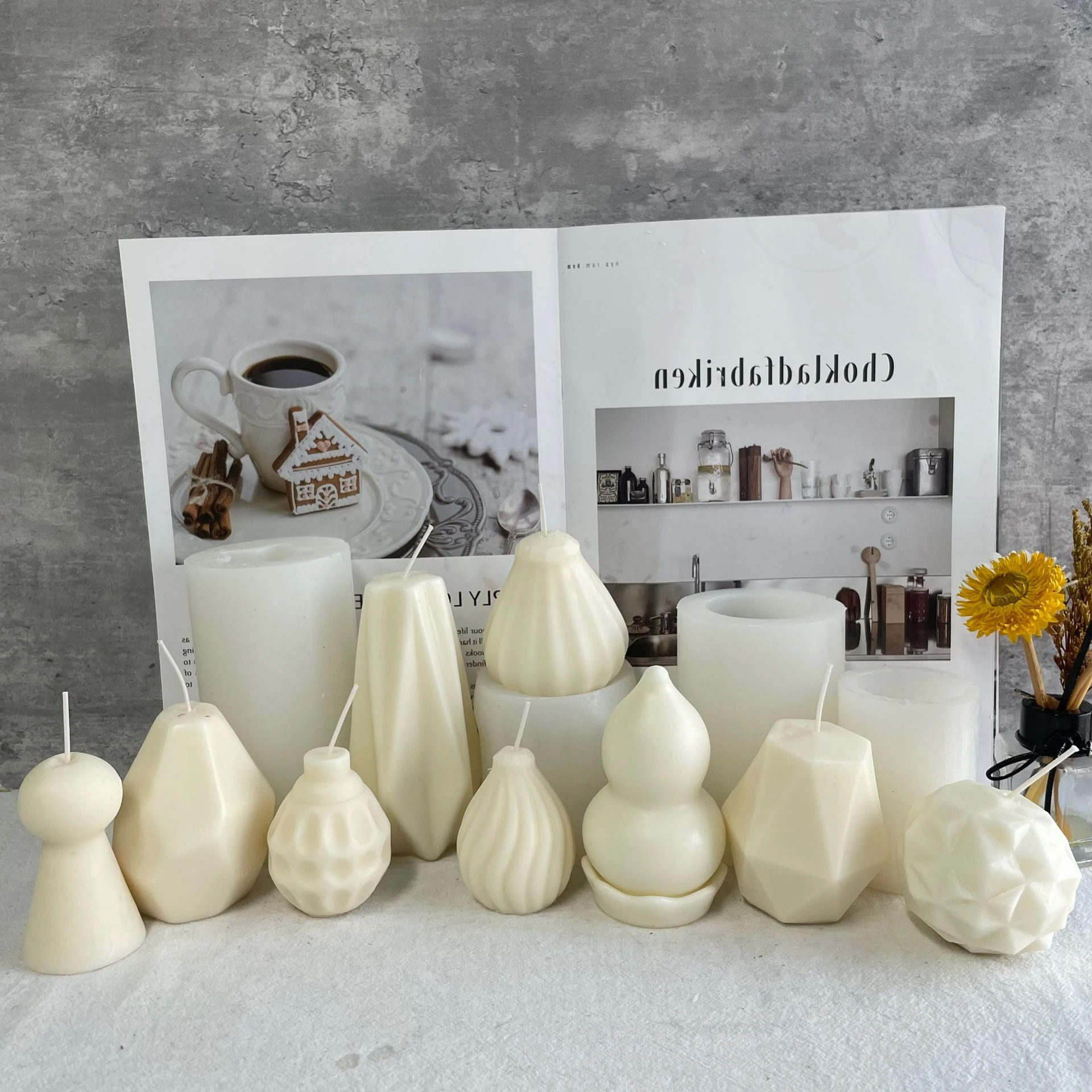 DIY Pear Shaped Scented Candle Silicone Molds Candle Making Jars Handmade Soap Polygonal Diamond Shaped Balls Candle Making Kit
DIY Pear Shaped Scented Candle Silicone Molds Candle Making Jars Handmade Soap Polygonal Diamond Shaped Balls Candle Making Kit