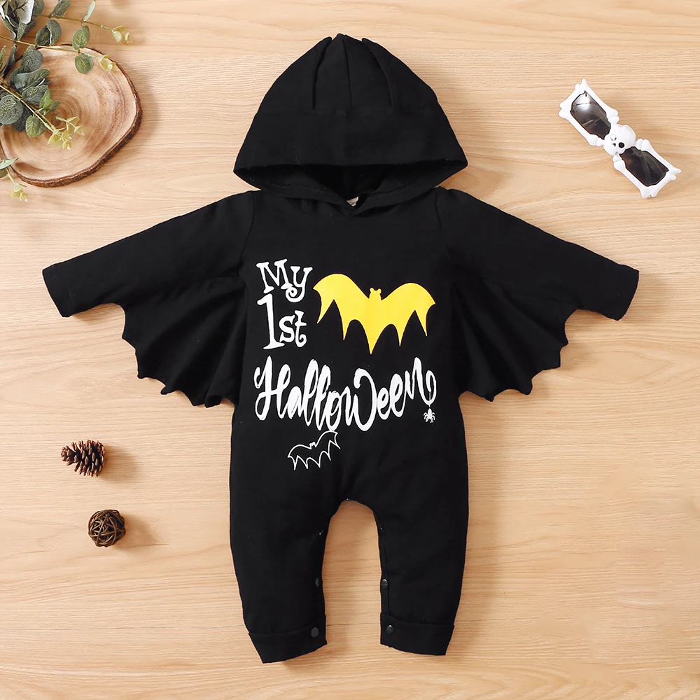 Halloween Baby Boys Girls Bat Print Hooded Long Sleeve Romper Infant Jumpsuits Toddler Costume Cosplay 2022 Newborn Clothes
Halloween Baby Boys Girls Bat Print Hooded Long Sleeve Romper Infant Jumpsuits Toddler Costume Cosplay 2022 Newborn Clothes