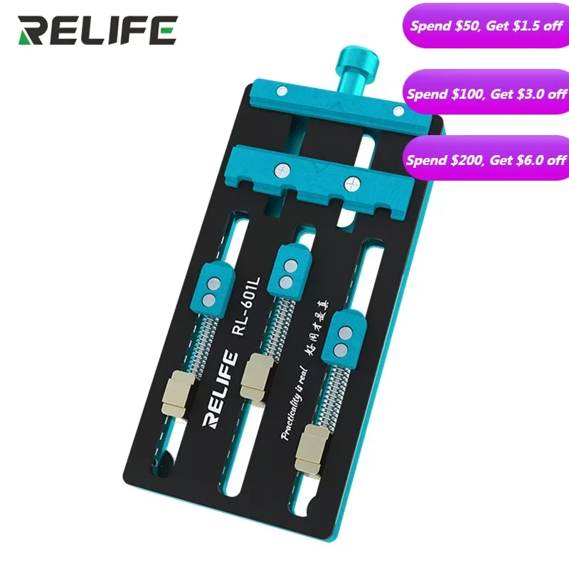 Универсальная арматура RELIFE RL-601L с двумя слотами и тремя осями для зажима материнской платы, Многофункциональный Ремонт печатной платы телефона
Универсальная арматура RELIFE RL-601L с двумя слотами и тремя осями для зажима материнской платы, Многофункциональный Ремонт печатной платы телефона