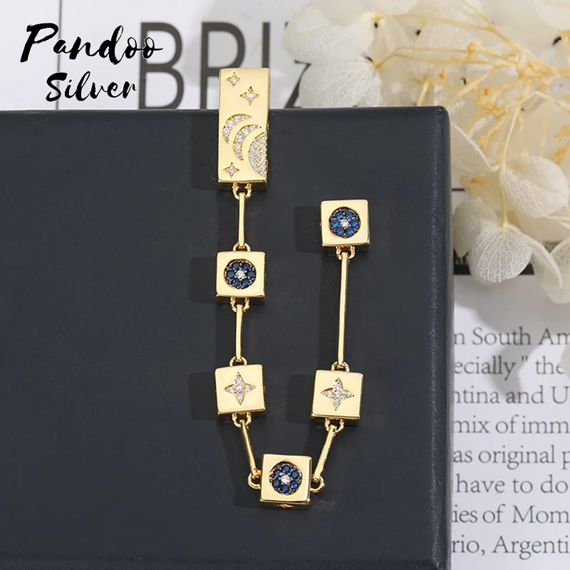 Fashion Charm Sterling Silver Original Jewelry,Single Star And Moon Totem Square Tassel Stud Earring With Logo For Women
Fashion Charm Sterling Silver Original Jewelry,Single Star And Moon Totem Square Tassel Stud Earring With Logo For Women