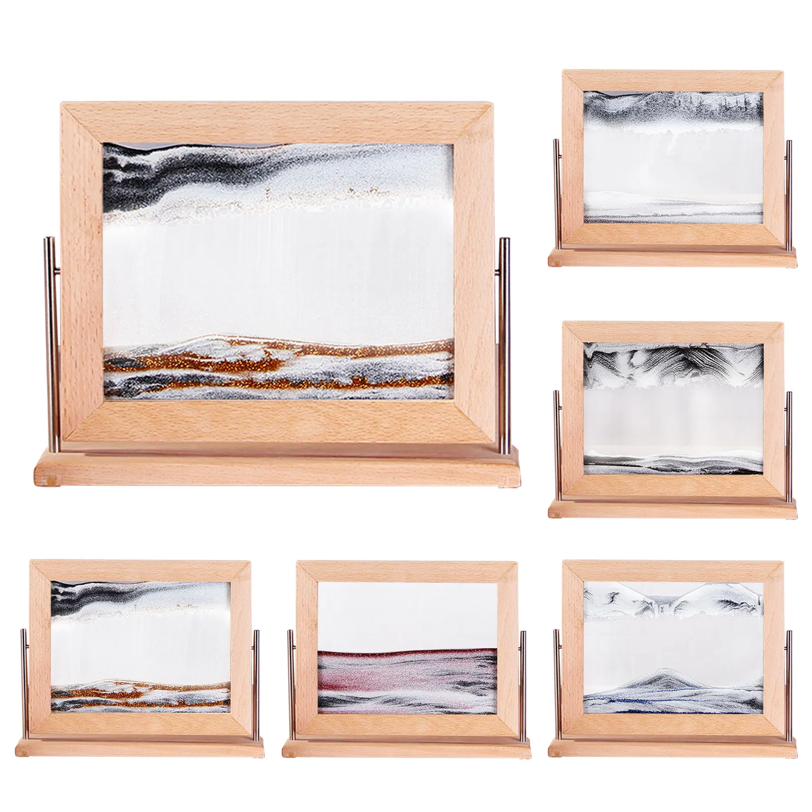 3D Moving Sand Art Picture Rotating Rectangle Glass Frame Motion 3D Deep Sea Quicksand Flowing Sand Art Picture Desk Decoration
3D Moving Sand Art Picture Rotating Rectangle Glass Frame Motion 3D Deep Sea Quicksand Flowing Sand Art Picture Desk Decoration