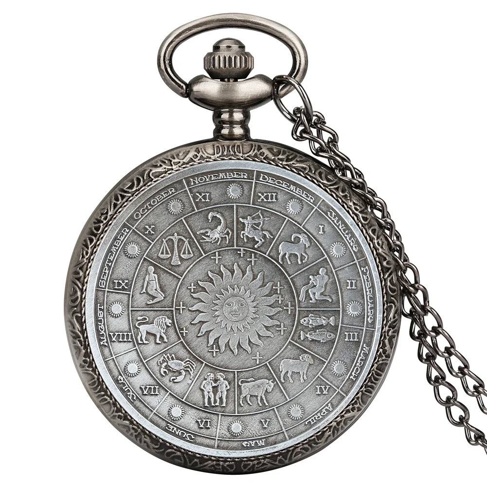 Twelve Constellation Commemorative Coins Design Quartz Pocket Watch Gift Men Women Arabic Numerals Dial Necklace Watch Pendant
Twelve Constellation Commemorative Coins Design Quartz Pocket Watch Gift Men Women Arabic Numerals Dial Necklace Watch Pendant