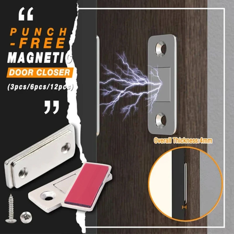 3Sets Magnetic Door Closer Cabinet Thin Punch Free Anti Collision Home Furniture Stopper Invisible Suction Closet Sliding Device
3Sets Magnetic Door Closer Cabinet Thin Punch Free Anti Collision Home Furniture Stopper Invisible Suction Closet Sliding Device