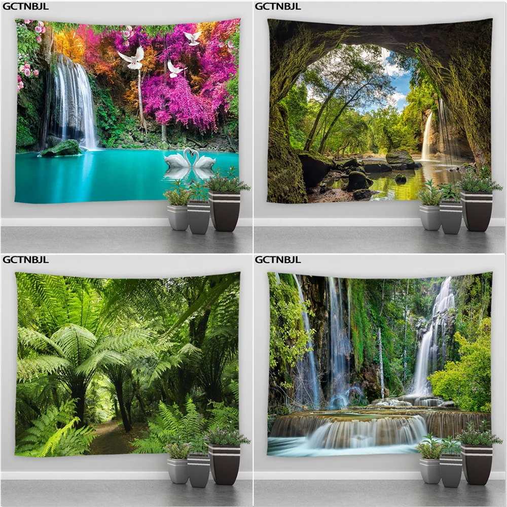 Landscape Big Tapestry Beautiful Natural Forest Tropical Rainforest Hippie Wall Hanging Large Tapestries Bedroom Decor Blanket
Landscape Big Tapestry Beautiful Natural Forest Tropical Rainforest Hippie Wall Hanging Large Tapestries Bedroom Decor Blanket