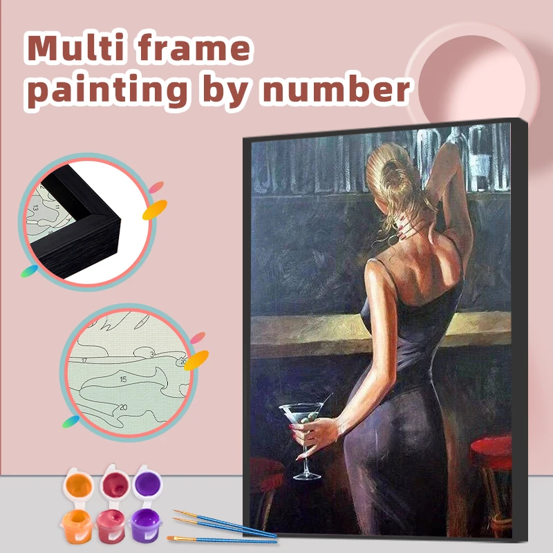 CHENISTORY Diy Paint By Numbers On Canvas Adults Kits Multi Aluminium Frame Acrylic Paint Girl Picture Coloring By Numbers Decor 
CHENISTORY Diy Paint By Numbers On Canvas Adults Kits Multi Aluminium Frame Acrylic Paint Girl Picture Coloring By Numbers Decor