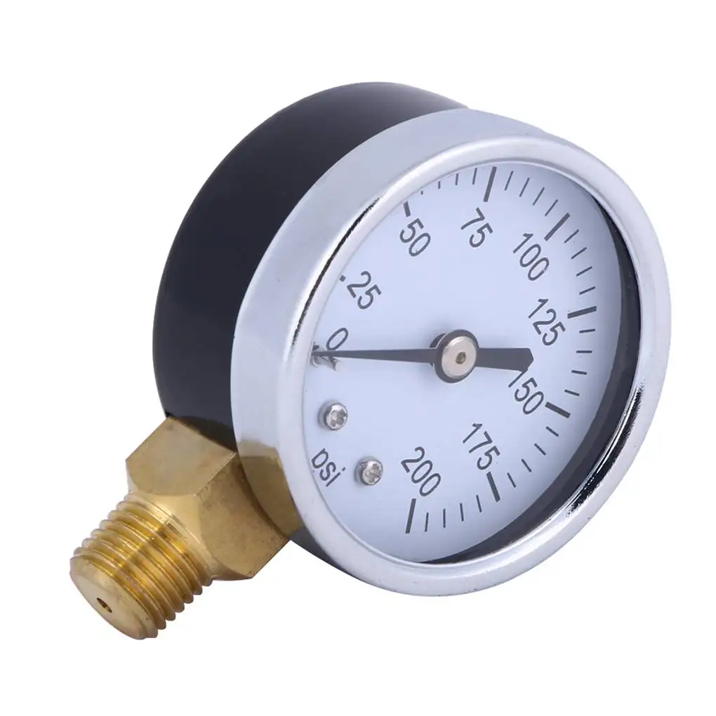 

Air Water Gas Compressor Thread Mount Pressure Gauge Hydraulic Gauge 0-200psi Manometer Pressure Tester