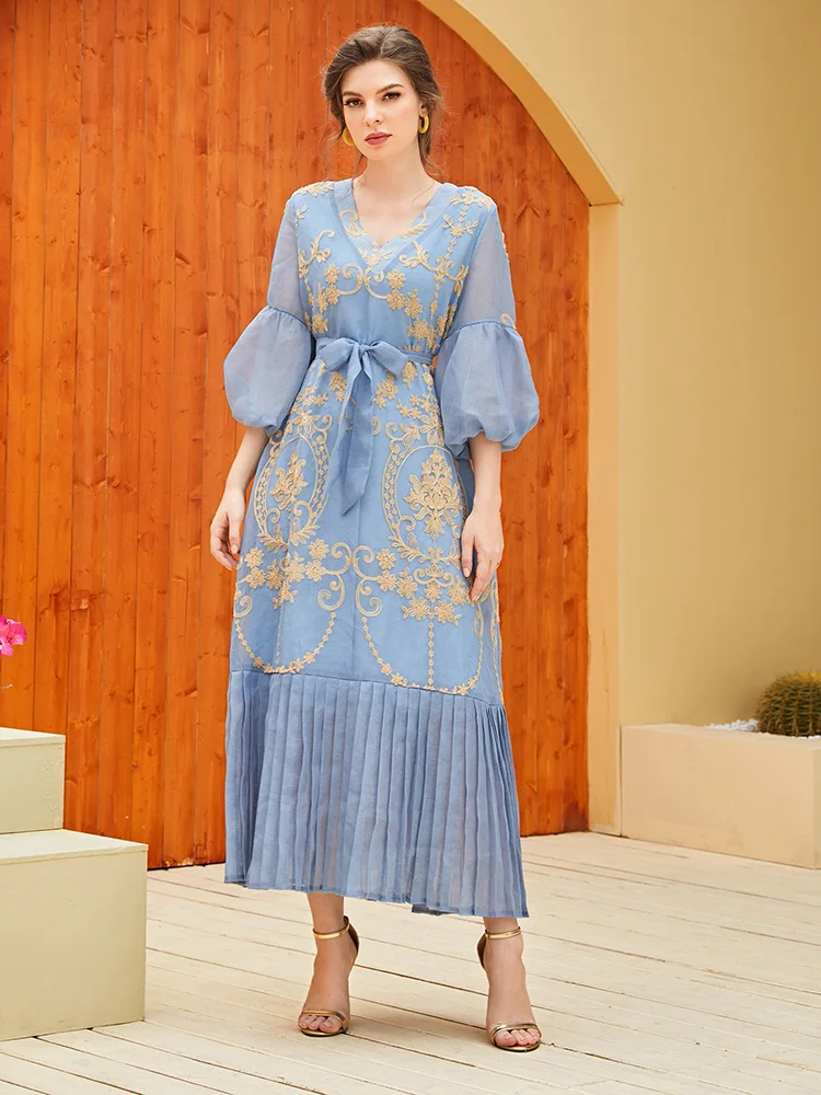 TOLEEN Women Chic Elegant Maxi Long Dresses 2022 Summer Luxury Puff Sleeve Belt Arabic Turkey African Evening Party Robe Vestido
TOLEEN Women Chic Elegant Maxi Long Dresses 2022 Summer Luxury Puff Sleeve Belt Arabic Turkey African Evening Party Robe Vestido
