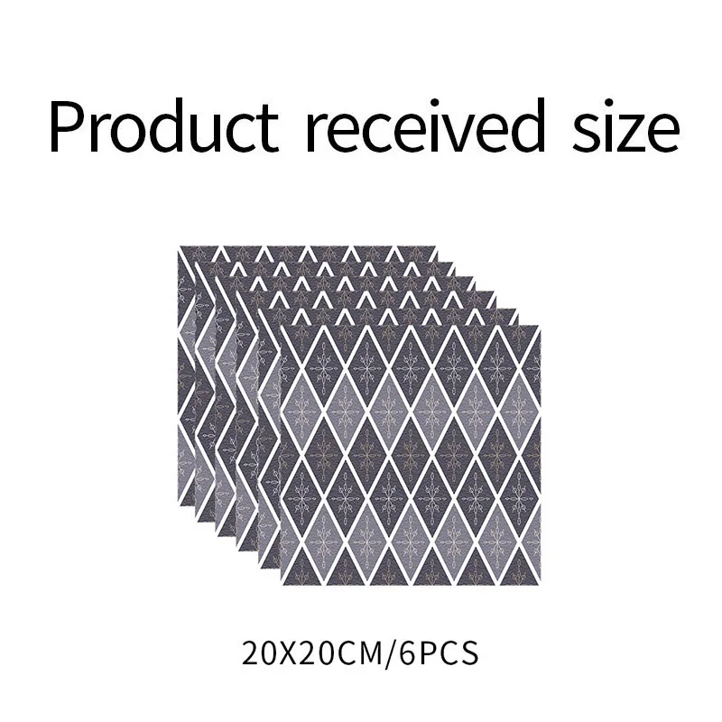 6Pcs 20x20CM Purple Grey Geometric Rhombus Patter Paste Wall Floor Kitchen Bathroom Dormitory Restaurant Room Decor Wall Sticker
6Pcs 20x20CM Purple Grey Geometric Rhombus Patter Paste Wall Floor Kitchen Bathroom Dormitory Restaurant Room Decor Wall Sticker
