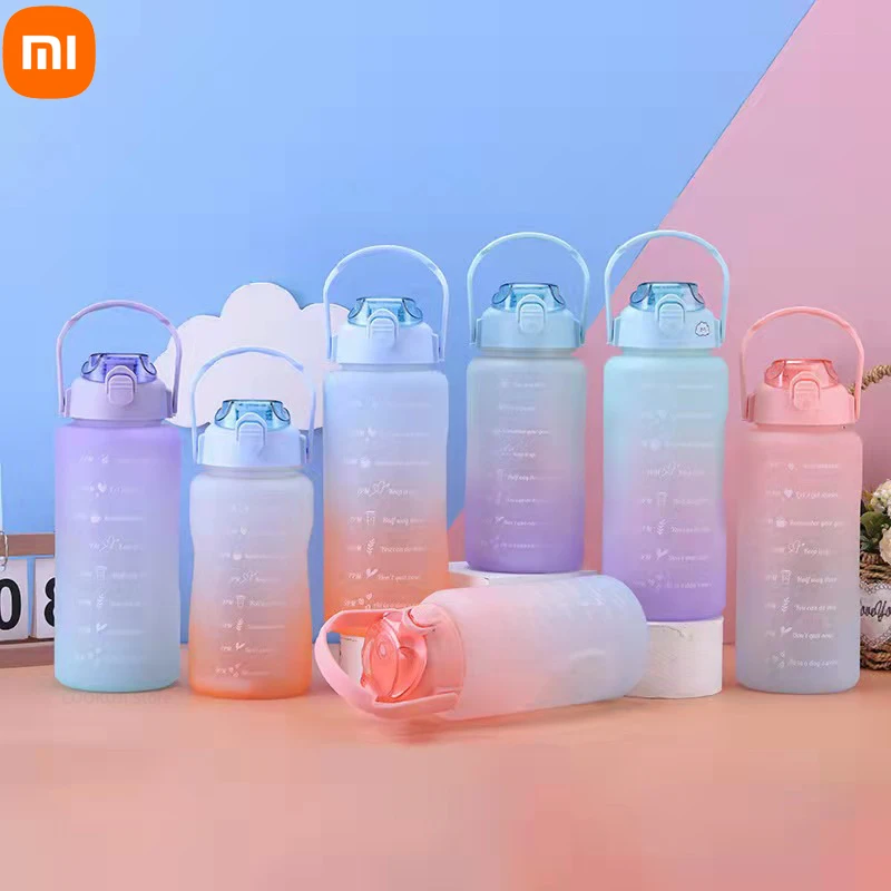 Xiaomi Youpin 2L Large Capacity Water Bottle Gradient Color Plastic Water Cups with Time Marker Outdoor Fitness Sports Bottle
Xiaomi Youpin 2L Large Capacity Water Bottle Gradient Color Plastic Water Cups with Time Marker Outdoor Fitness Sports Bottle