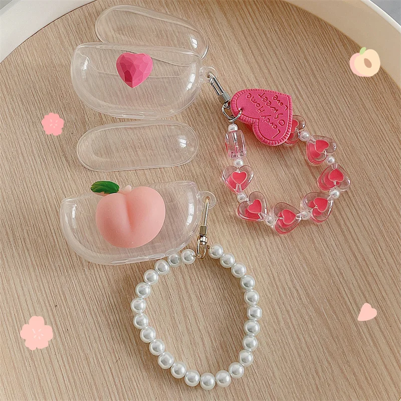 

Peach love is suitable for the Beats Studio, Buds wireless bluetooth headset set of creative transparent protection shell