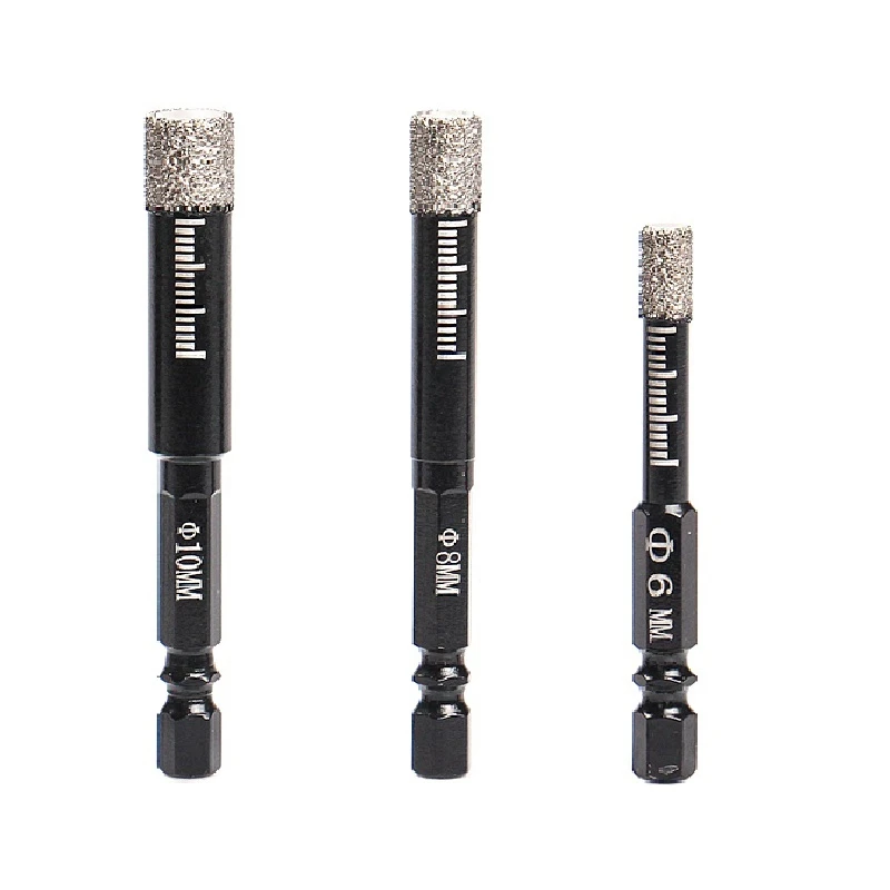Best 3Pcs 6/8/10/Mm Hex Handle Vacuum Brazed Diamond Dry Drill Bits Hole Saw Cutter For Granite Marble Ceramic Tile Glass
Best 3Pcs 6/8/10/Mm Hex Handle Vacuum Brazed Diamond Dry Drill Bits Hole Saw Cutter For Granite Marble Ceramic Tile Glass