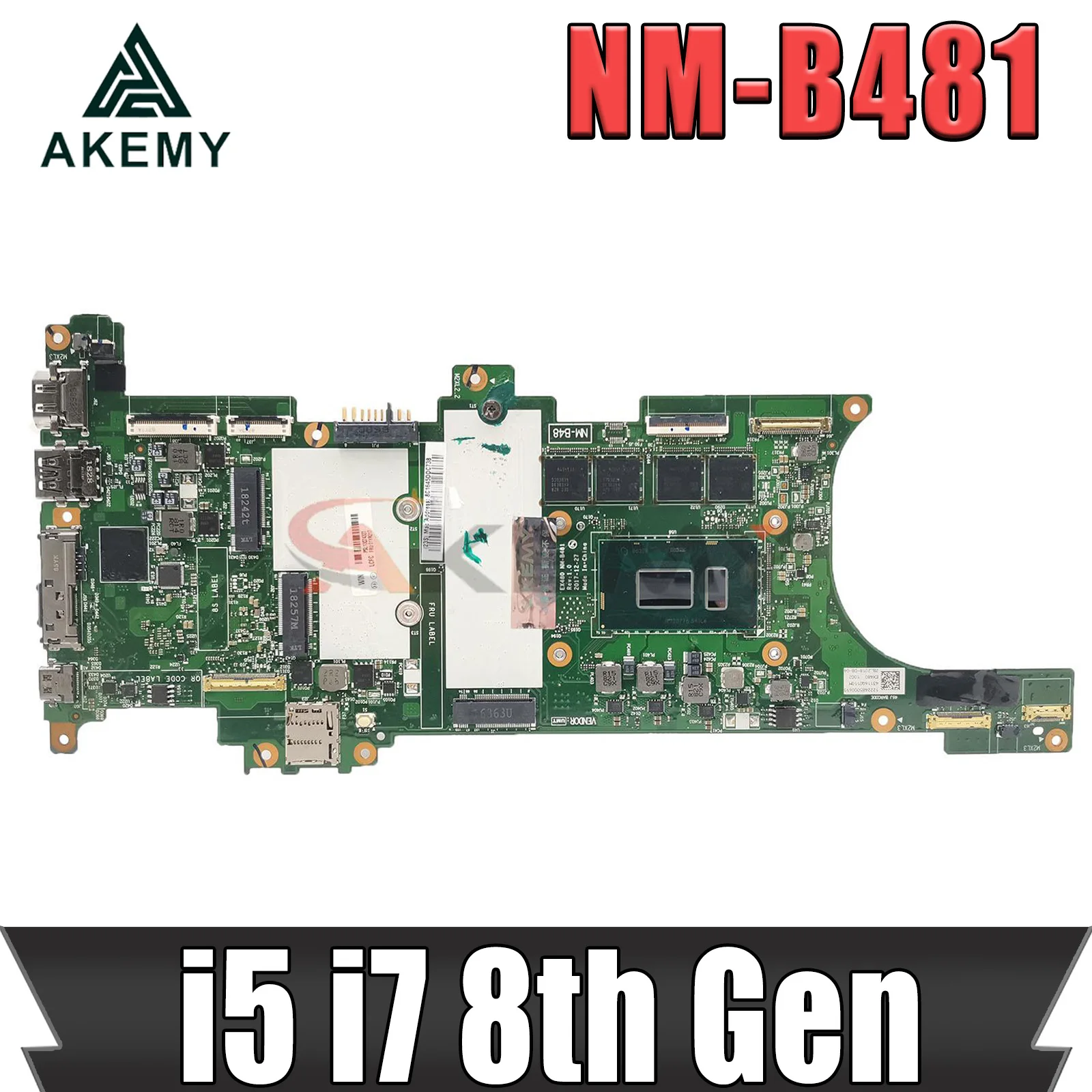 NM-B481.For Lenovo Thinkpad X1 Carbon 6th Gen Notebook Motherboard.With I5 I7 8th Gen CPU and 8GB RAM.100% Test OK
NM-B481.For Lenovo Thinkpad X1 Carbon 6th Gen Notebook Motherboard.With I5 I7 8th Gen CPU and 8GB RAM.100% Test OK