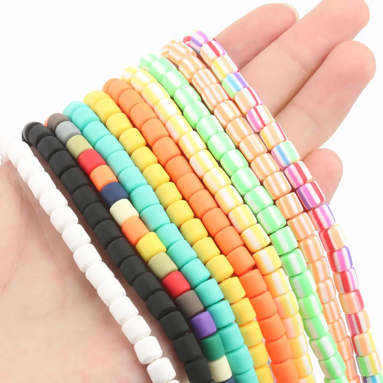 6mm Approx 63Pcs Frosted Polymer Clay Beads Spacer Tube Handmades Loose for Jewelry Making Necklace DIY Bracelet Beads
6mm Approx 63Pcs Frosted Polymer Clay Beads Spacer Tube Handmades Loose for Jewelry Making Necklace DIY Bracelet Beads