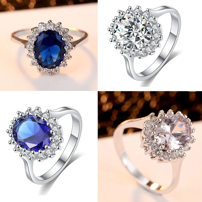 Milangirl Luxury Silver Plated Color Inlaid Oval White Blue Crystal Zircon Female Ring for Women Wedding Engagement Jewelry
Milangirl Luxury Silver Plated Color Inlaid Oval White Blue Crystal Zircon Female Ring for Women Wedding Engagement Jewelry