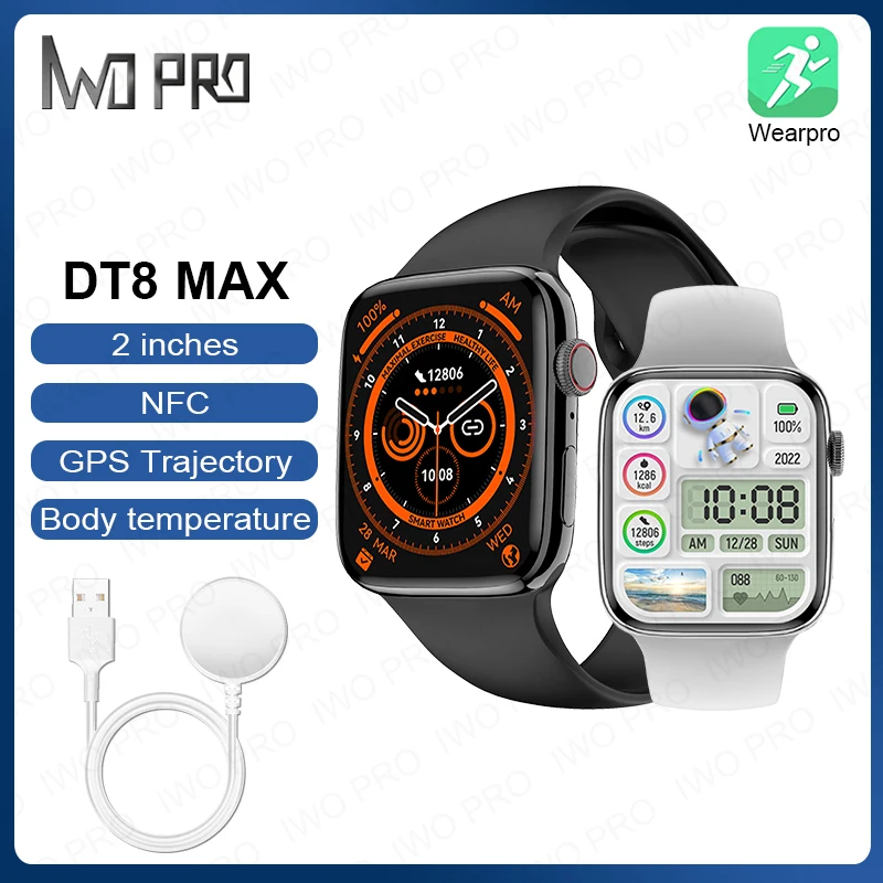 IWO PRO DT8 MAX Smart Watch Series 8 2 inches body temperature NFC GPS Tracker Tiktok video control Bluetooth Smartwatch Men
IWO PRO DT8 MAX Smart Watch Series 8 2 inches body temperature NFC GPS Tracker Tiktok video control Bluetooth Smartwatch Men