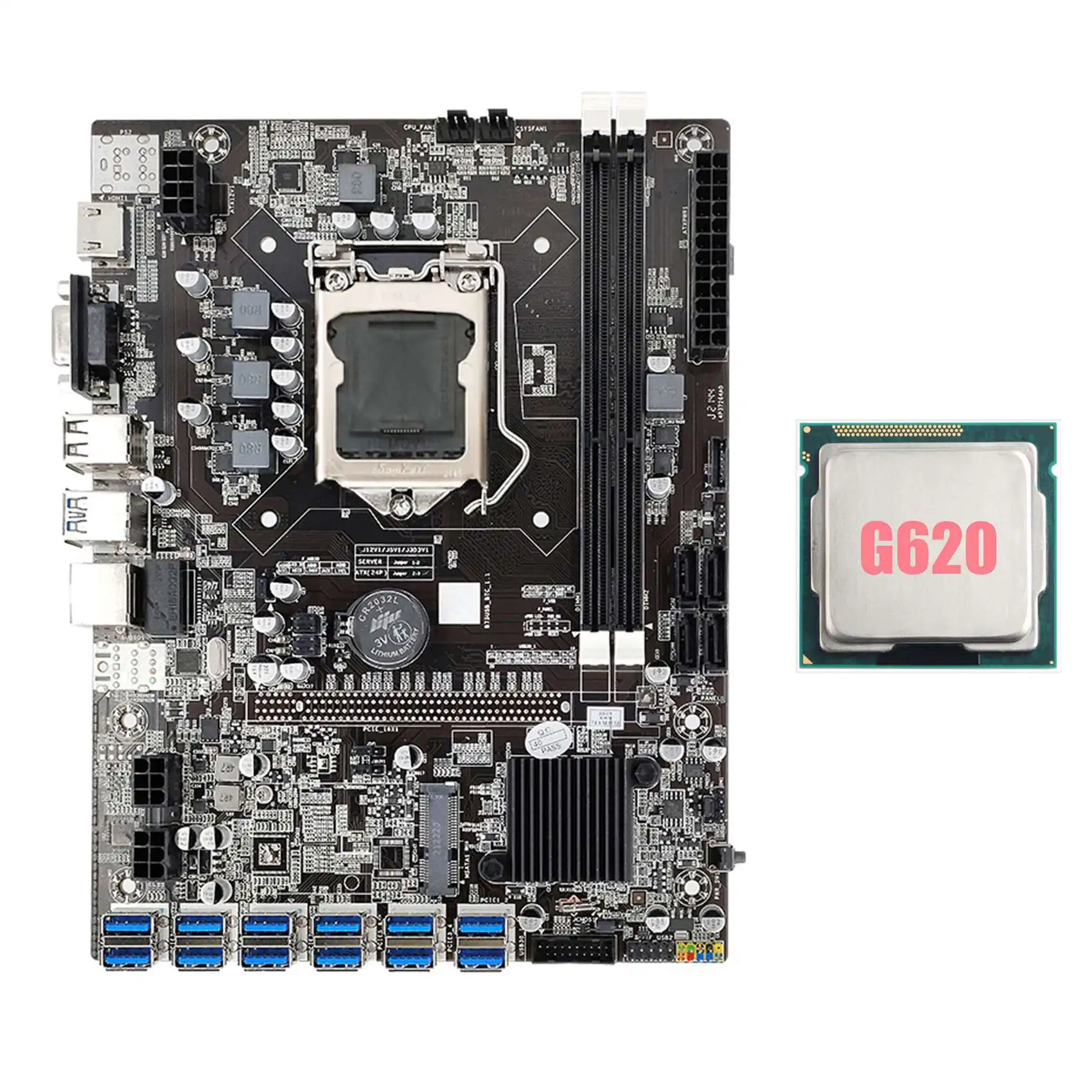 Материнская плата B75 ETH для майнинга, адаптер 12 PCIE к USB 3,0 + процессор G620 LGA1155 MSATA DDR3 B75 USB ETH, материнская плата для майнинга
Материнская плата B75 ETH для майнинга, адаптер 12 PCIE к USB 3,0 + процессор G620 LGA1155 MSATA DDR3 B75 USB ETH, материнская плата для майнинга