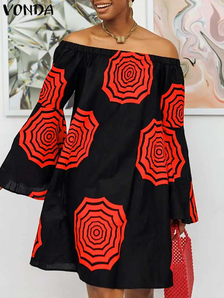 VONDA Women Summer Off Shoulder Dress Vintage Floral Printed Vestidos Bohemian Dress 2023 Casual Long Flare Sleeve Beach Robe
VONDA Women Summer Off Shoulder Dress Vintage Floral Printed Vestidos Bohemian Dress 2023 Casual Long Flare Sleeve Beach Robe