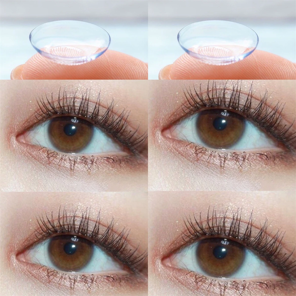 

Прозрачные цветные контактные линзы для глаз, ежегодный естественный новый макияж, маленькая красота, для зрачка, близорукость, диоптрия 2