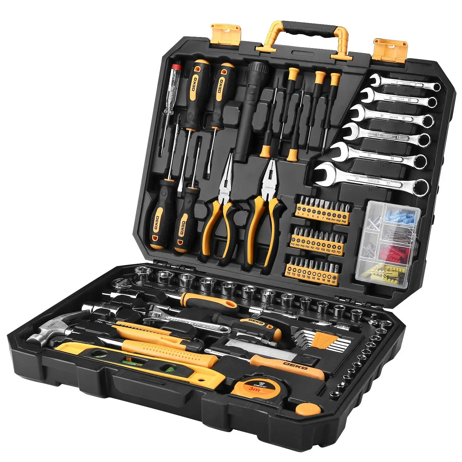 New low price 208 Piece Tool Set,General Household Hand Tool Kit Auto Repair Tool Box with Plastic Toolbox Storage Case Metal
New low price 208 Piece Tool Set,General Household Hand Tool Kit Auto Repair Tool Box with Plastic Toolbox Storage Case Metal