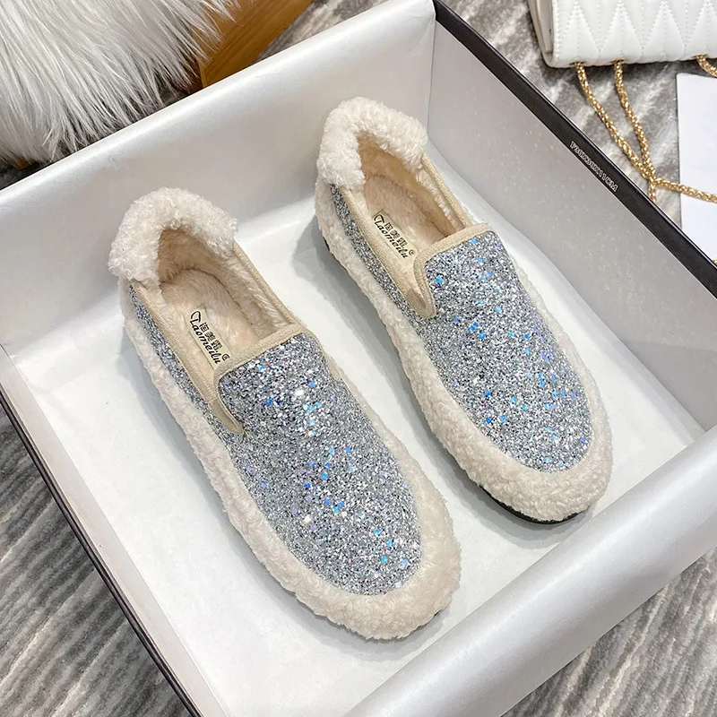 New Winter Cotton Women's Shoes Bling Decoration Platform Plus Warm Snow Boots Style Outdoor and Work Wear Ladies Casual Flats
New Winter Cotton Women's Shoes Bling Decoration Platform Plus Warm Snow Boots Style Outdoor and Work Wear Ladies Casual Flats