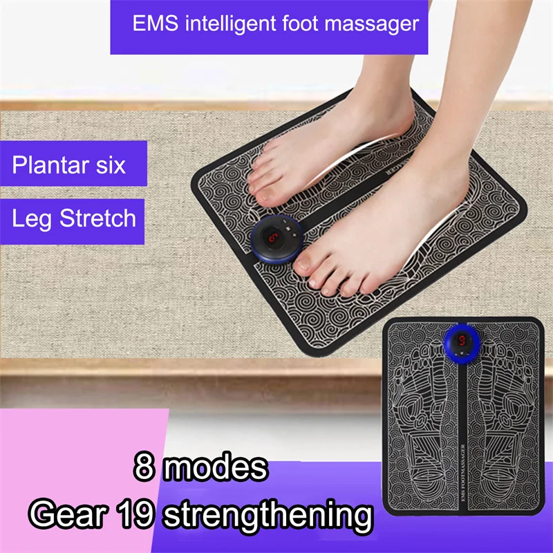 Electric EMS Foot Massager Mat Pulse Acupuncture Foot Massage Pad Machine Ankles Feet Pain Relief Muscle Stimulator Health Care
Electric EMS Foot Massager Mat Pulse Acupuncture Foot Massage Pad Machine Ankles Feet Pain Relief Muscle Stimulator Health Care