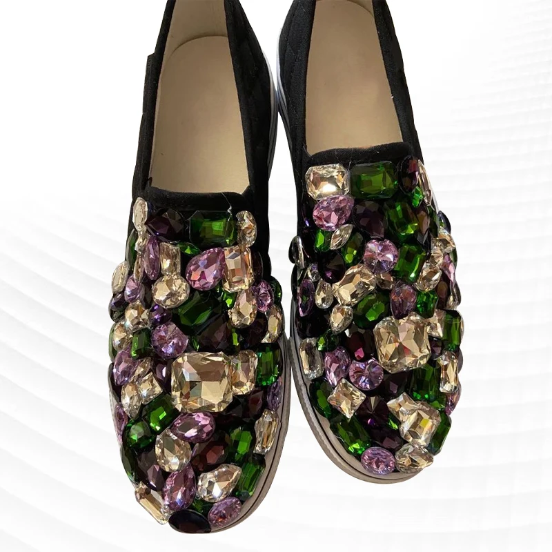 Fashion rhinestone gem low-top canvas shoes custom niche comfortable breathable casual slip-on shoes 35-40
Fashion rhinestone gem low-top canvas shoes custom niche comfortable breathable casual slip-on shoes 35-40