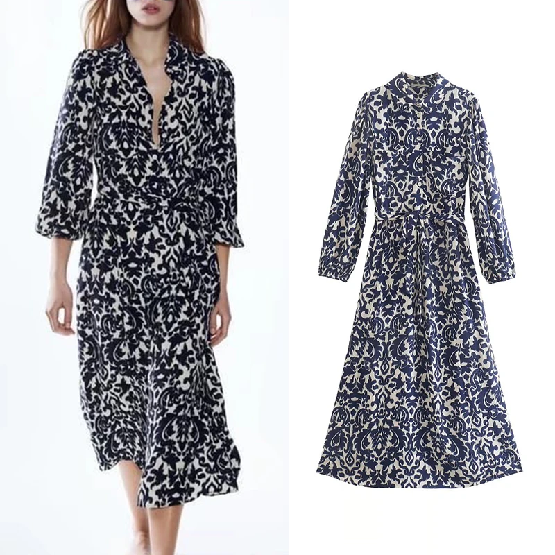 Женское платье-миди на пуговицах, винтажное ТРАПЕЦИЕВИДНОЕ ПЛАТЬЕ с принтом и длинным рукавом, весна 2022
Женское платье-миди на пуговицах, винтажное ТРАПЕЦИЕВИДНОЕ ПЛАТЬЕ с принтом и длинным рукавом, весна 2022