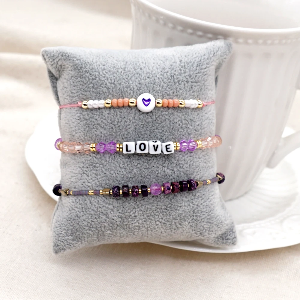 Go2Boho Crystal Bracelet Set Handmade Beaded Jewelry Fashion Accessories for Women Girl 3Pcs/set Stretch Bracelets Love Letter
Go2Boho Crystal Bracelet Set Handmade Beaded Jewelry Fashion Accessories for Women Girl 3Pcs/set Stretch Bracelets Love Letter