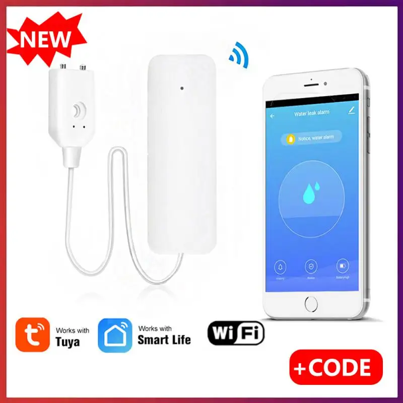 WiFi Water Alarm Sensor Water Leak Detector Overflow Flood Leakage Alerts Remote Monitor Leak Notifications By TUYA/Smart Life
WiFi Water Alarm Sensor Water Leak Detector Overflow Flood Leakage Alerts Remote Monitor Leak Notifications By TUYA/Smart Life
