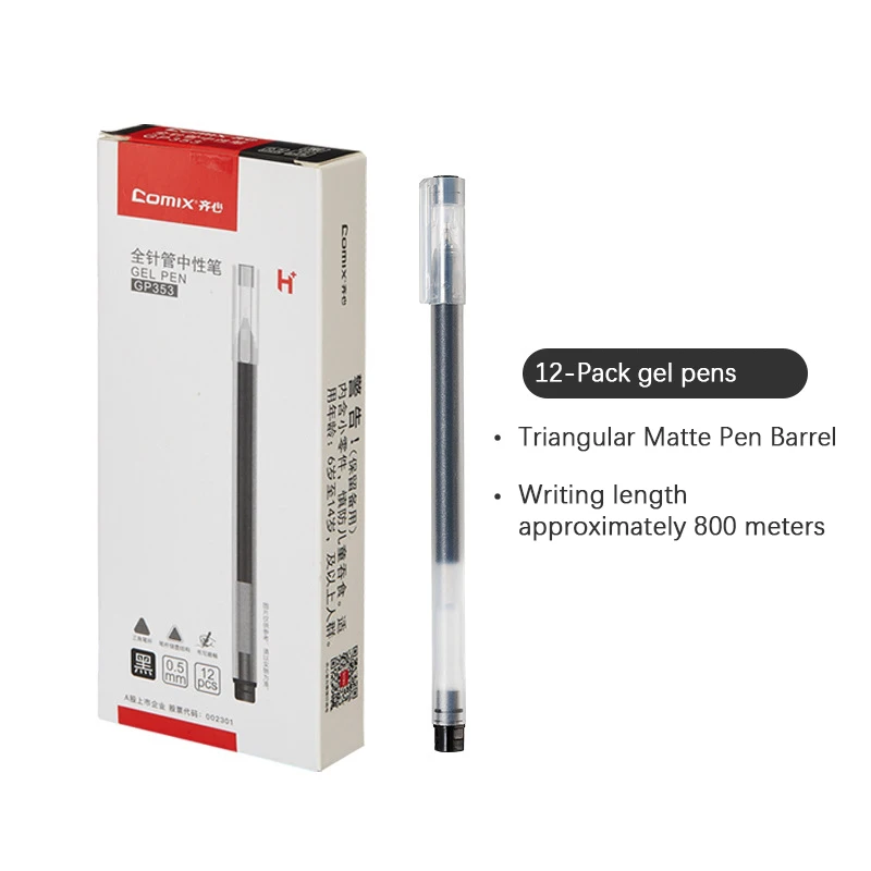12 pcs Exam Signature gel Pens with 0.5mm Fine Point Black Ink High Capacity Gel Pens School Office Stationery Supplies
12 pcs Exam Signature gel Pens with 0.5mm Fine Point Black Ink High Capacity Gel Pens School Office Stationery Supplies