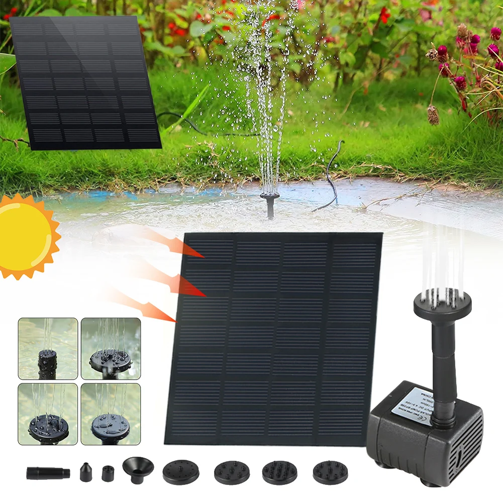 Solar Fountain Pump Outdoor Water Fountain for Bird Bath with 6 Nozzles Solar Powered Fountain for Small Ponds Fish Tanks Garden
Solar Fountain Pump Outdoor Water Fountain for Bird Bath with 6 Nozzles Solar Powered Fountain for Small Ponds Fish Tanks Garden