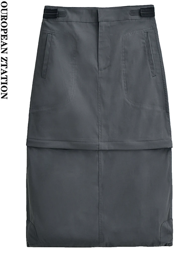 PAILETE Women 2022 fashion with drawstring patchwork midi skirt vintage high waist zipper fly female skirts mujer
PAILETE Women 2022 fashion with drawstring patchwork midi skirt vintage high waist zipper fly female skirts mujer