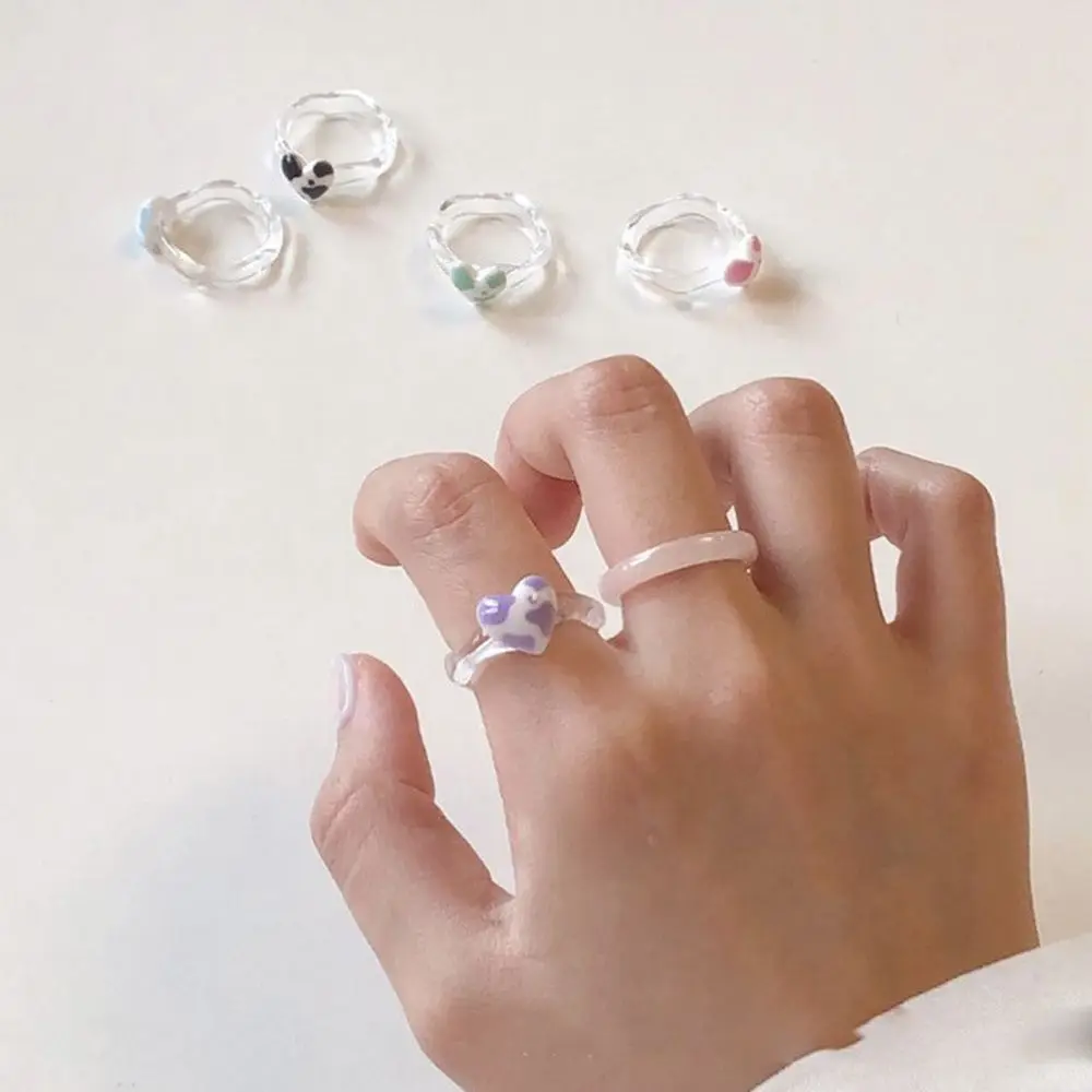 Creative Resin Rings Fashion Vintage Plastic Ring Colorful Leopard Heart Transparent Acrylic Rings For Woman Girls Party Jewelry
Creative Resin Rings Fashion Vintage Plastic Ring Colorful Leopard Heart Transparent Acrylic Rings For Woman Girls Party Jewelry