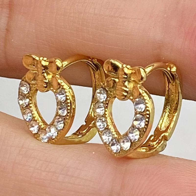 Ethiopian Classic Gold Earrings White Zircon, Gold Jewelry For Indian Dubai Wedding Gifts And Birthday Party Only Wonderful Gift
Ethiopian Classic Gold Earrings White Zircon, Gold Jewelry For Indian Dubai Wedding Gifts And Birthday Party Only Wonderful Gift