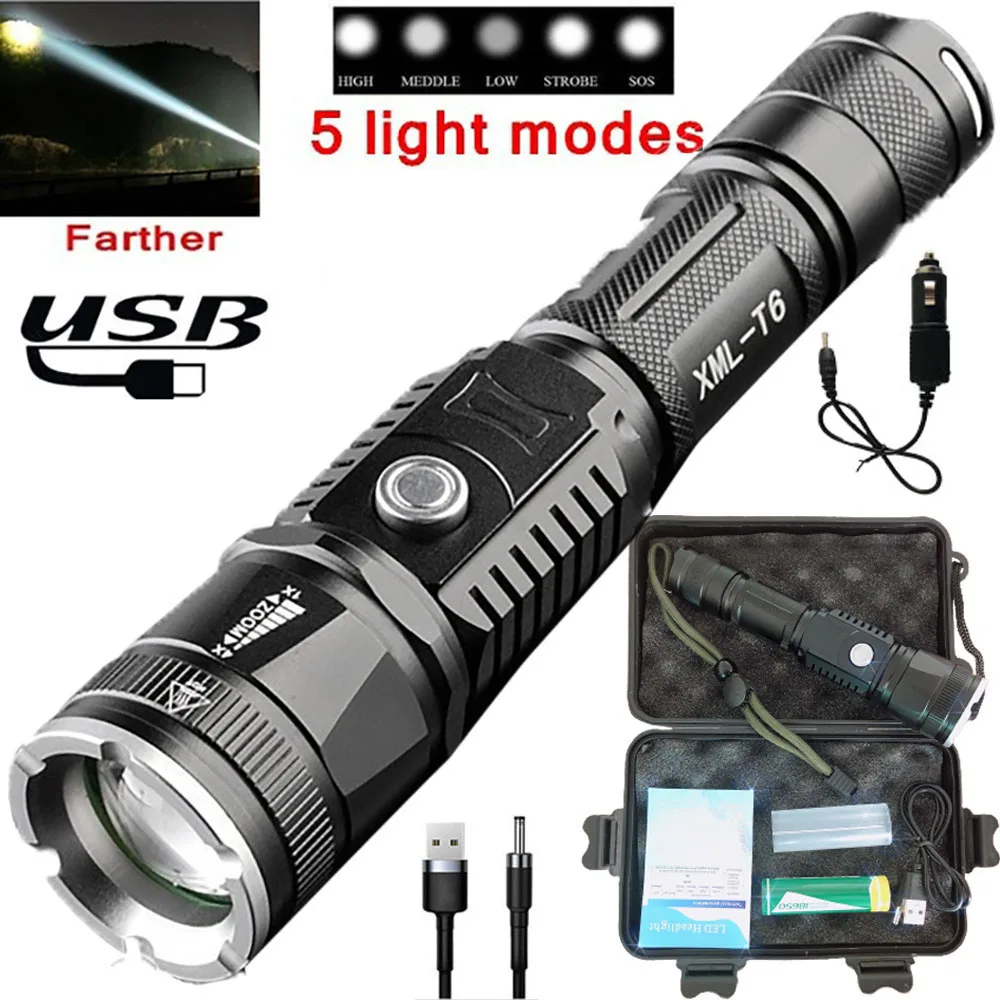 8/7/5/2/1pcs/Set Tactical Flashlight USB Rechargeable With 18650 Battery IP68 Waterproof LED LampTorch With 5 Modes
8/7/5/2/1pcs/Set Tactical Flashlight USB Rechargeable With 18650 Battery IP68 Waterproof LED LampTorch With 5 Modes