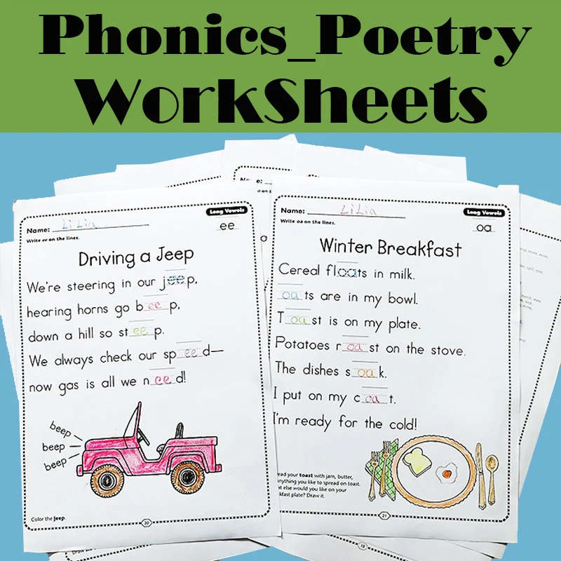 Рабочие листы для изучения английской поэзии Phonic, учебники для дошкольного обучения, учебники для изучения английских слов, детские книги д...
Рабочие листы для изучения английской поэзии Phonic, учебники для дошкольного обучения, учебники для изучения английских слов, детские книги д...