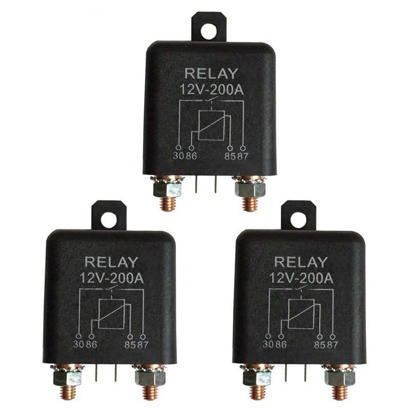 JFBL Hot 3X 12V 200A Normally Open 4 Pin Relay - Heavy Duty Automotive Marine Split Charge
JFBL Hot 3X 12V 200A Normally Open 4 Pin Relay - Heavy Duty Automotive Marine Split Charge