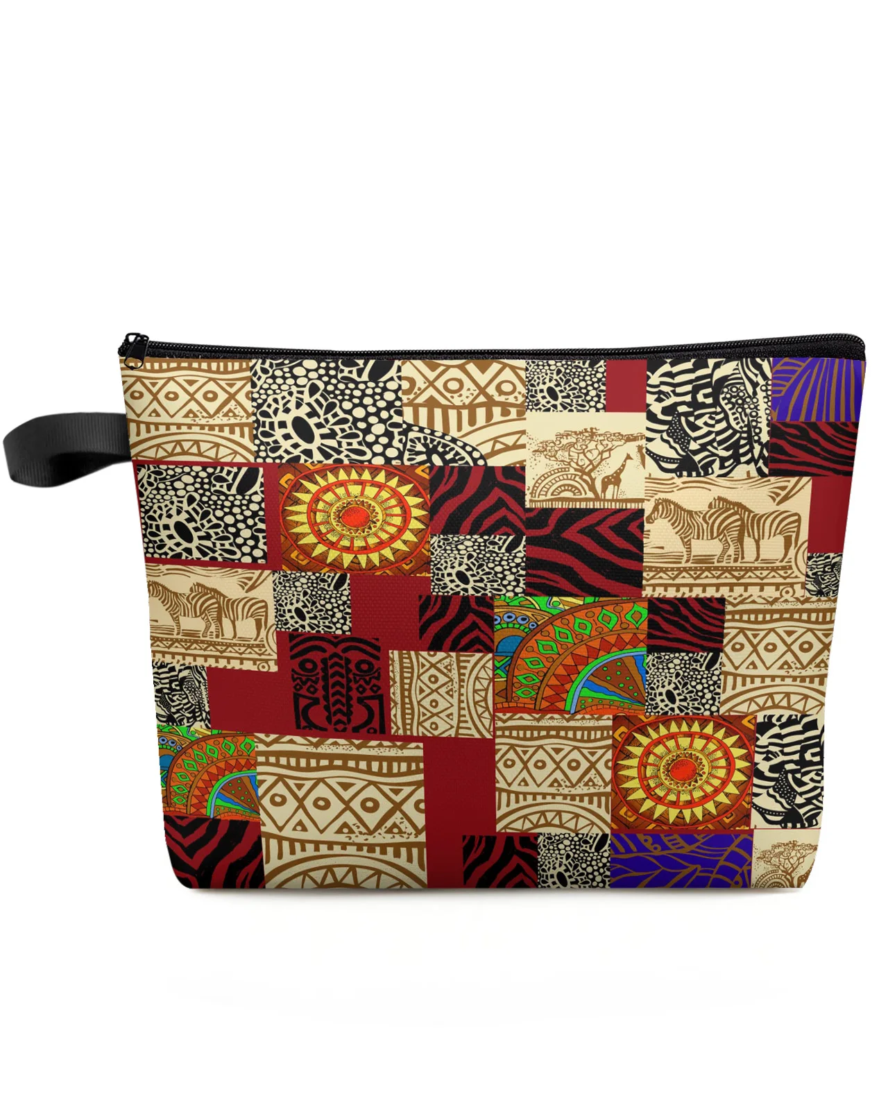 

Africa Splendid Giraffe Zebra Cosmetic Bag Clutch Large Makeup Organizer Bags Make Up Pouch Women Toiletry Beauty Case