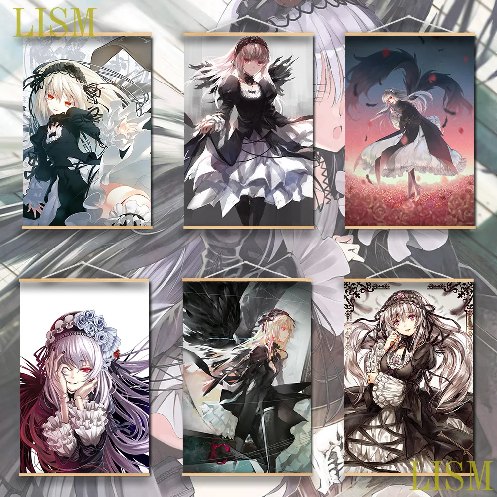 Rozen Maiden Suigintou Anime manga wall Poster solid wood hanging scroll with canvas painting
Rozen Maiden Suigintou Anime manga wall Poster solid wood hanging scroll with canvas painting