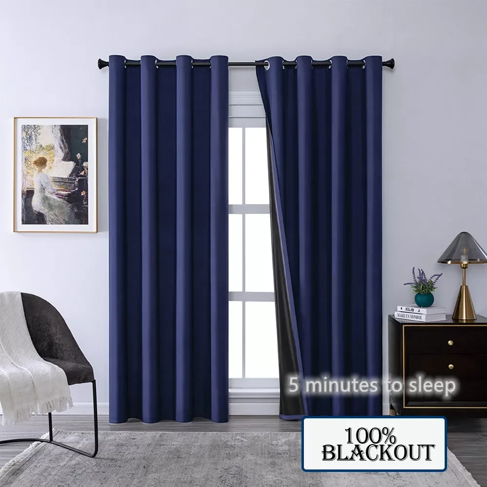 2022 Modern 100% Blackout Curtains for Living Room Bedroom Curtains Window Treatment Drapes Black Finished Blackout Curtains
2022 Modern 100% Blackout Curtains for Living Room Bedroom Curtains Window Treatment Drapes Black Finished Blackout Curtains