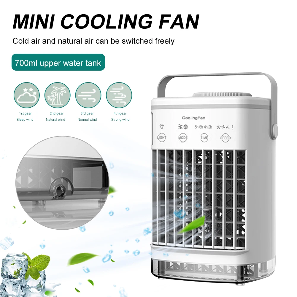 Air Cooler Fan Small Air Conditioner Evaporative Air Cooler Desktop Cooling Fan with Double Water Tank Misting Cooler for Room
Air Cooler Fan Small Air Conditioner Evaporative Air Cooler Desktop Cooling Fan with Double Water Tank Misting Cooler for Room