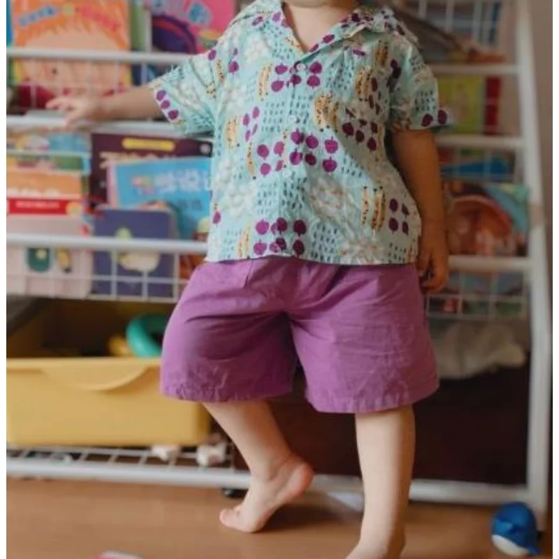 Boys' Children's Tops 2023 Summer New Short-sleeved Flower Shirt Shirt and Purple Pants Baby Girl Clothes Casual Two-piece Suit
Boys' Children's Tops 2023 Summer New Short-sleeved Flower Shirt Shirt and Purple Pants Baby Girl Clothes Casual Two-piece Suit