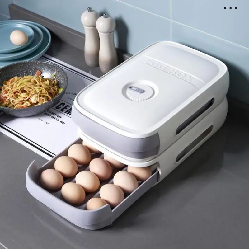 Stackable 18 Egg Holder Drawer Box for Kitchen Refrigerator Automatic Rolling Fresh Keeping Container Storage Organizer Plastic
Stackable 18 Egg Holder Drawer Box for Kitchen Refrigerator Automatic Rolling Fresh Keeping Container Storage Organizer Plastic