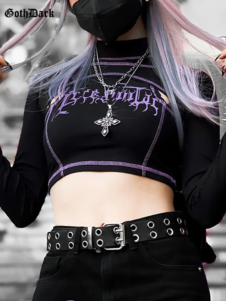 Goth Dark Mall Gothic Aesthetic Harajuku Print T-shirts Techwear Grunge Bodycon Women Crop Tops Long Sleeve Alt Clothing 2Pc Set
Goth Dark Mall Gothic Aesthetic Harajuku Print T-shirts Techwear Grunge Bodycon Women Crop Tops Long Sleeve Alt Clothing 2Pc Set
