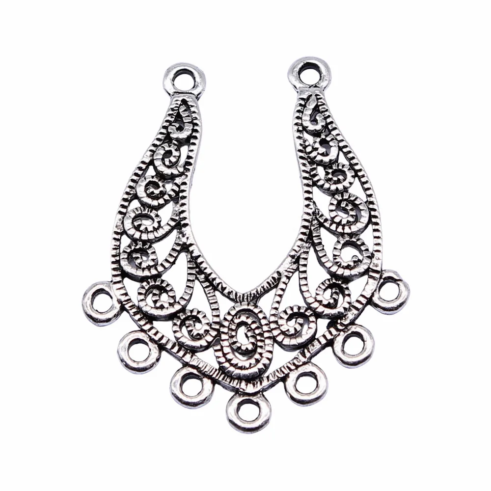 Соединитель для сережек размером 36x30 мм изготовления ювелирных изделий цвет под