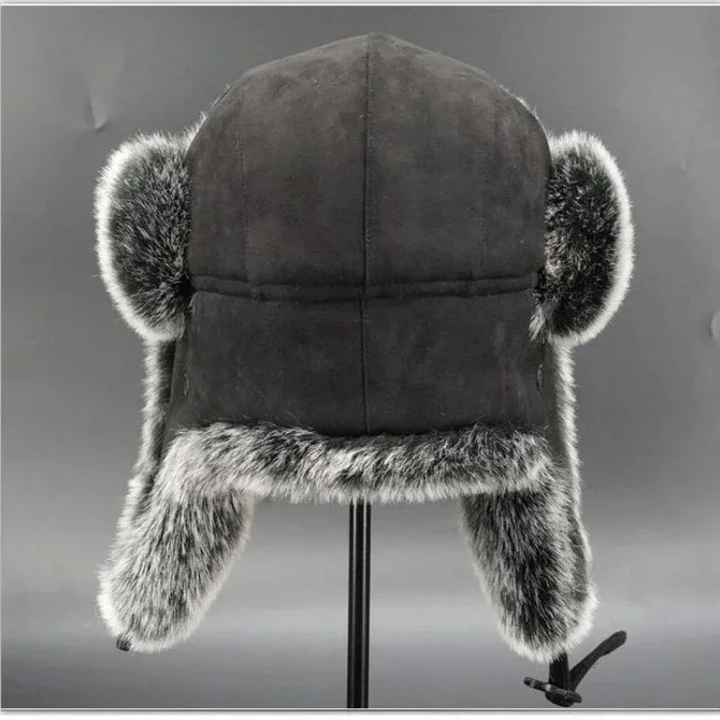 Luxury Unisex Rabbit Rex Hat Natural Sheep Real Russian Fur & Bomber Fur Cap Man Hats Leather Skin Winter Real Wholeskin
Luxury Unisex Rabbit Rex Hat Natural Sheep Real Russian Fur & Bomber Fur Cap Man Hats Leather Skin Winter Real Wholeskin