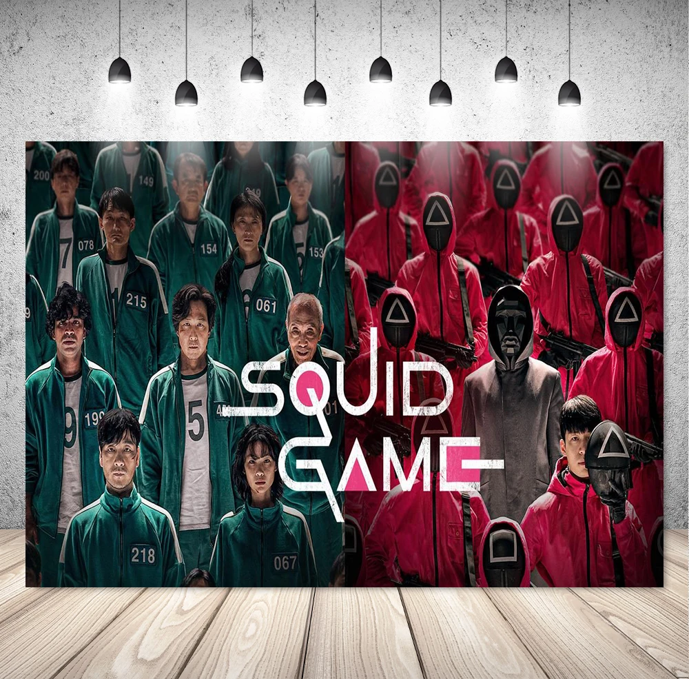 DIXSG Squid Game Photo Backdrop Happy Birthday Korean TV Drama 456 Party Banner Decor Photography Background Props
DIXSG Squid Game Photo Backdrop Happy Birthday Korean TV Drama 456 Party Banner Decor Photography Background Props